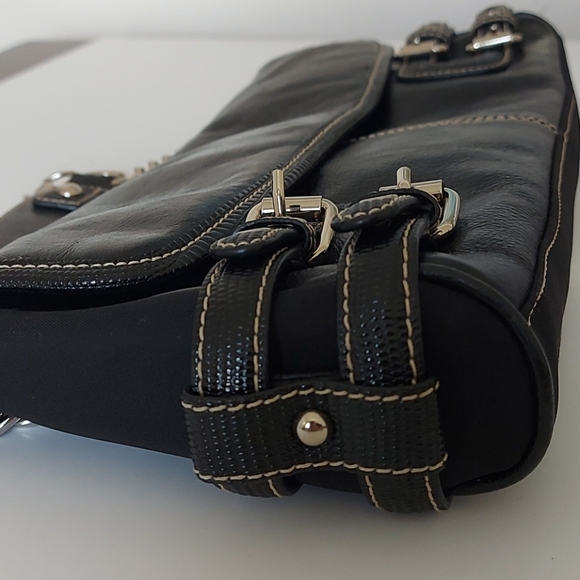 Franco Sarto Purse Black Shiny with silver Metal - Picture 8 of 14